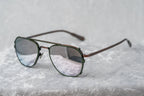 Kris Van Assche Sunglasses Rectangular Matte Bronze and Green
