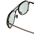 Kris Van Assche Sunglasses Rectangular Matte Bronze and Green