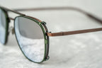Kris Van Assche Sunglasses Rectangular Matte Bronze and Green