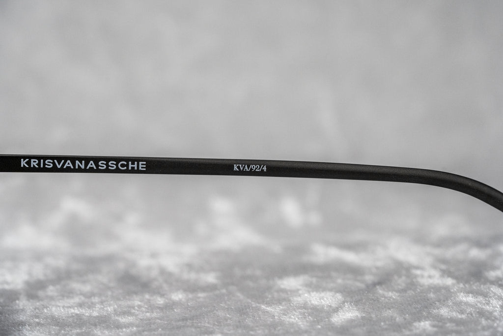 Kris Van Assche Sunglasses Rectangular Matte Black and Blue