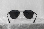 Kris Van Assche Sunglasses Rectangular Matte Black and Blue