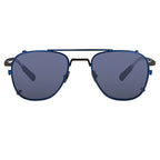 Kris Van Assche Sunglasses Rectangular Matte Black and Blue