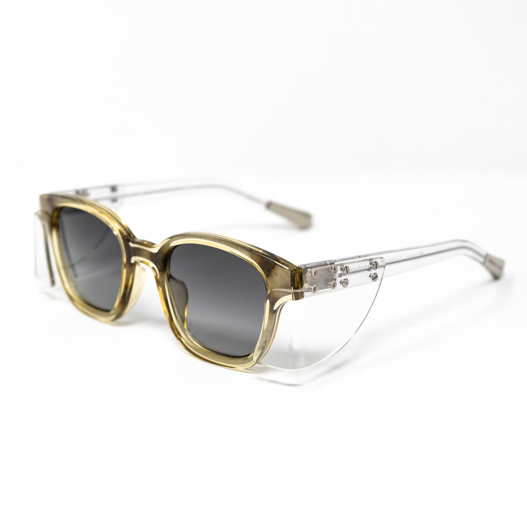 Kris Van Assche Sunglasses Oval Translucent Yellow and Grey