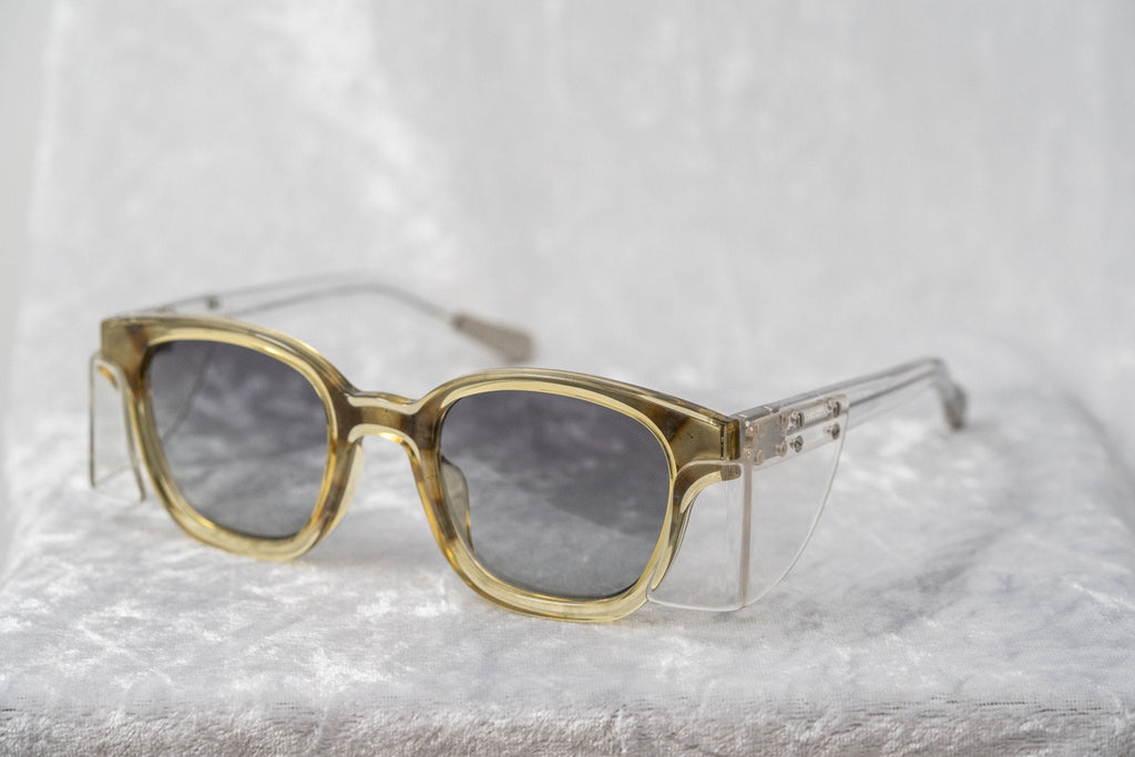 Kris Van Assche Sunglasses Oval Translucent Yellow and Grey