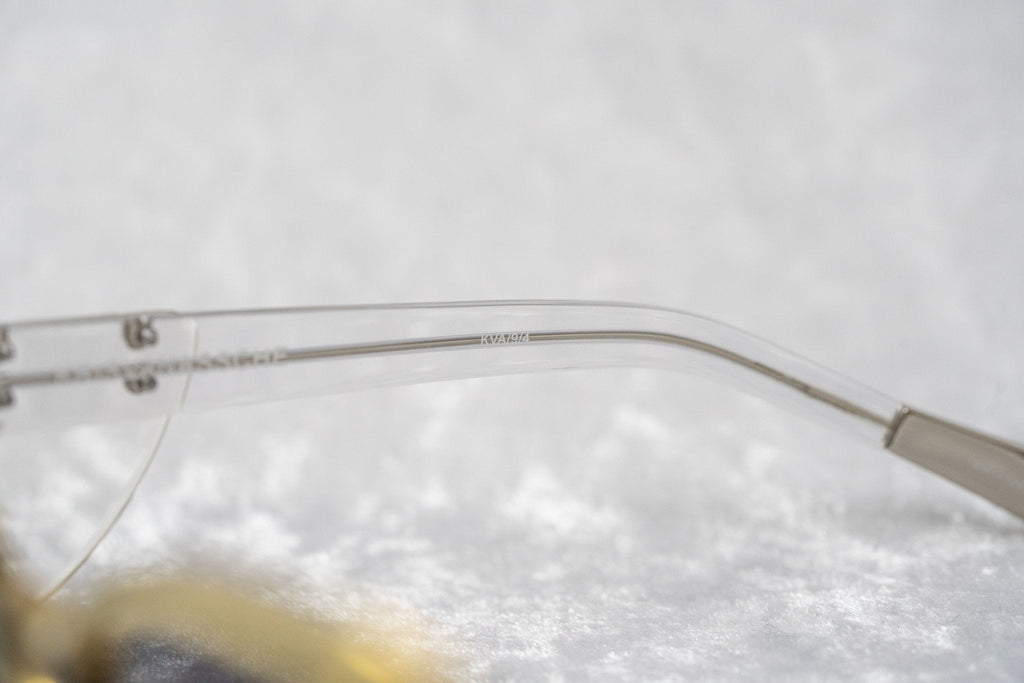 Kris Van Assche Sunglasses Oval Translucent Yellow and Grey