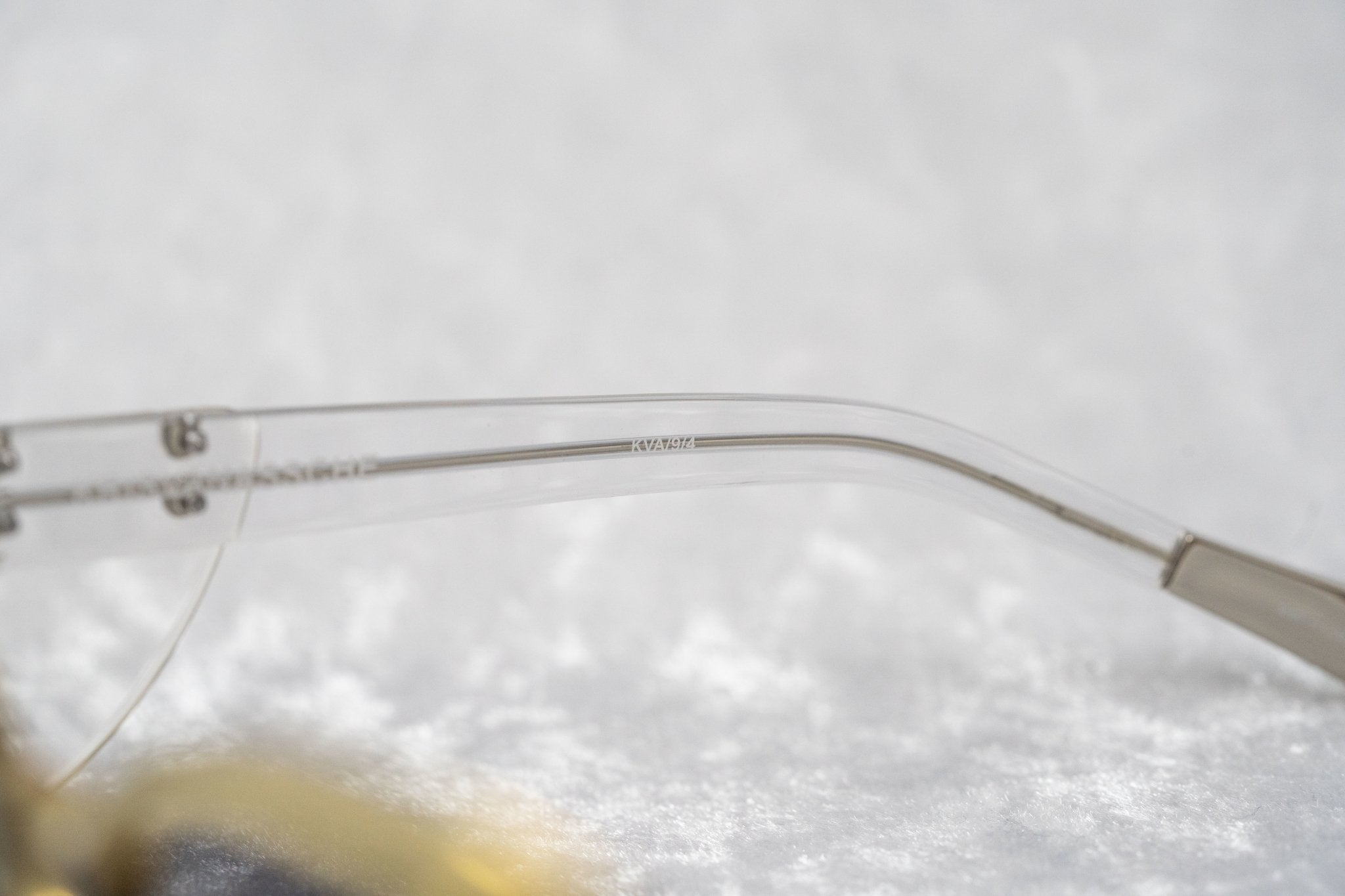 Kris Van Assche Sunglasses Oval Translucent Yellow and Grey
