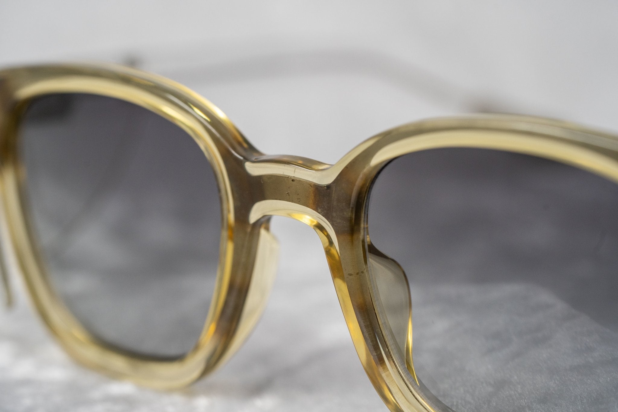 Kris Van Assche Sunglasses Oval Translucent Yellow and Grey