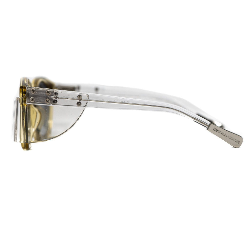 Kris Van Assche Sunglasses Oval Translucent Yellow and Grey