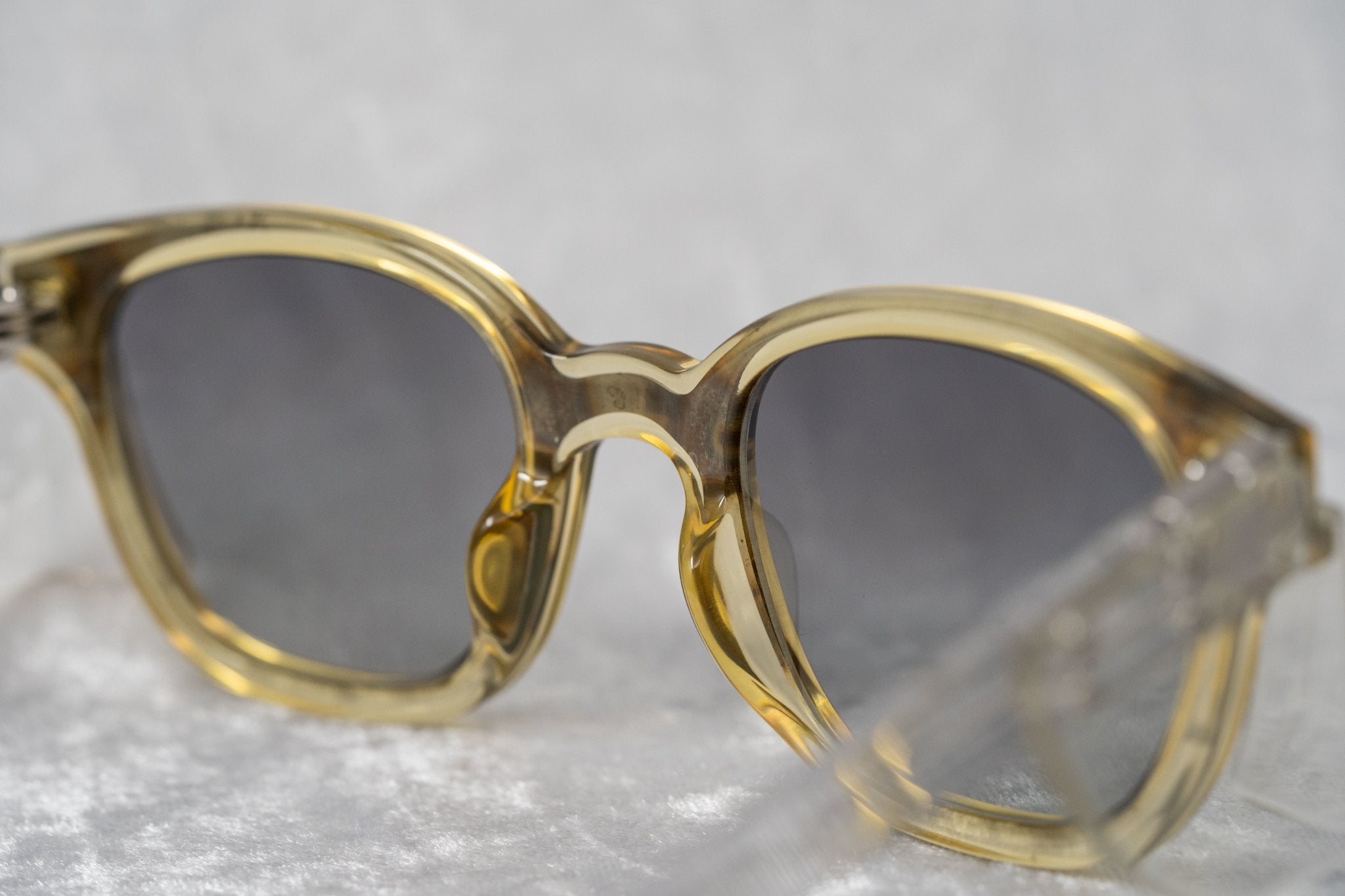 Kris Van Assche Sunglasses Oval Translucent Yellow and Grey
