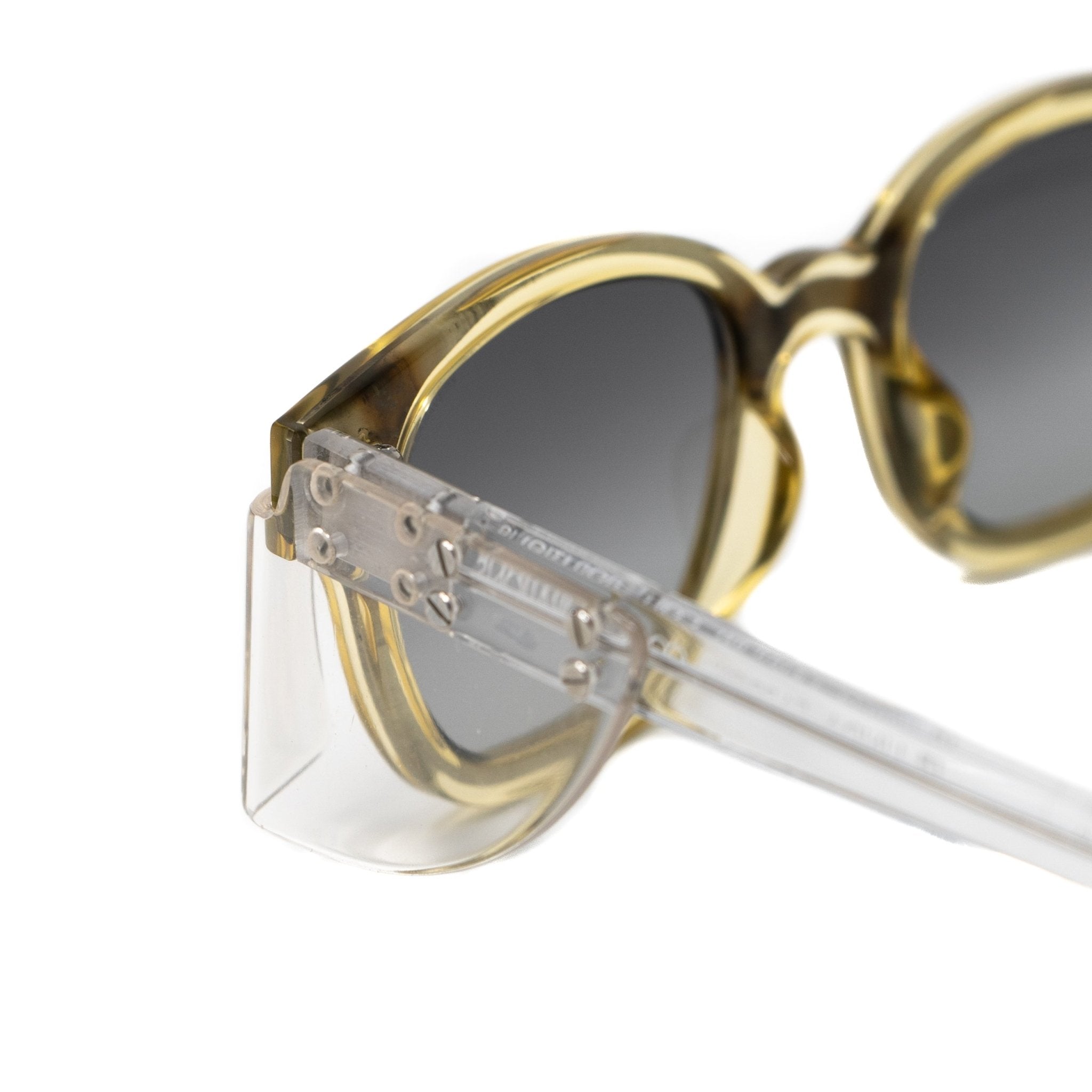 Kris Van Assche Sunglasses Oval Translucent Yellow and Grey