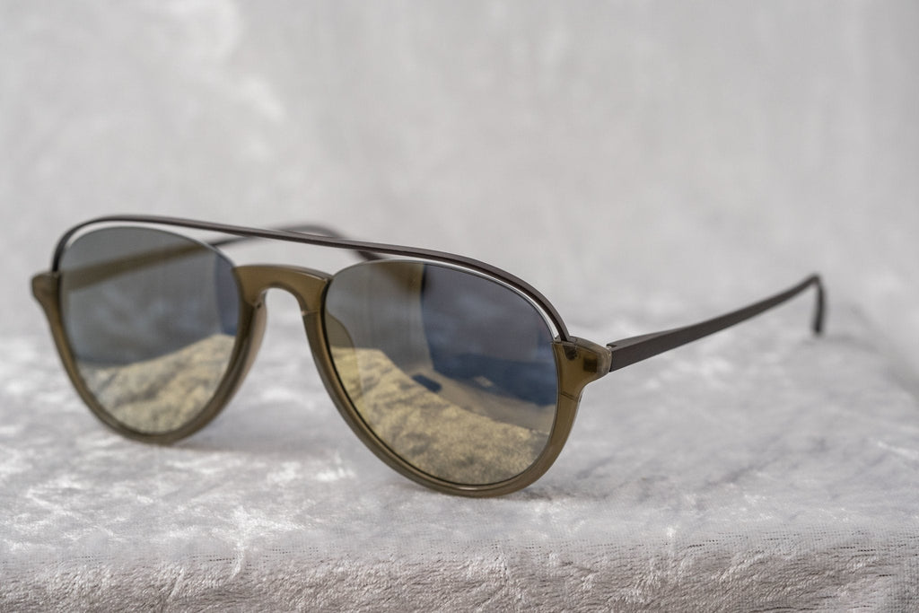 Kris Van Assche Sunglasses Khaki and Gold