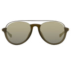 Kris Van Assche Sunglasses Khaki and Gold