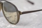 Kris Van Assche Sunglasses Khaki and Gold
