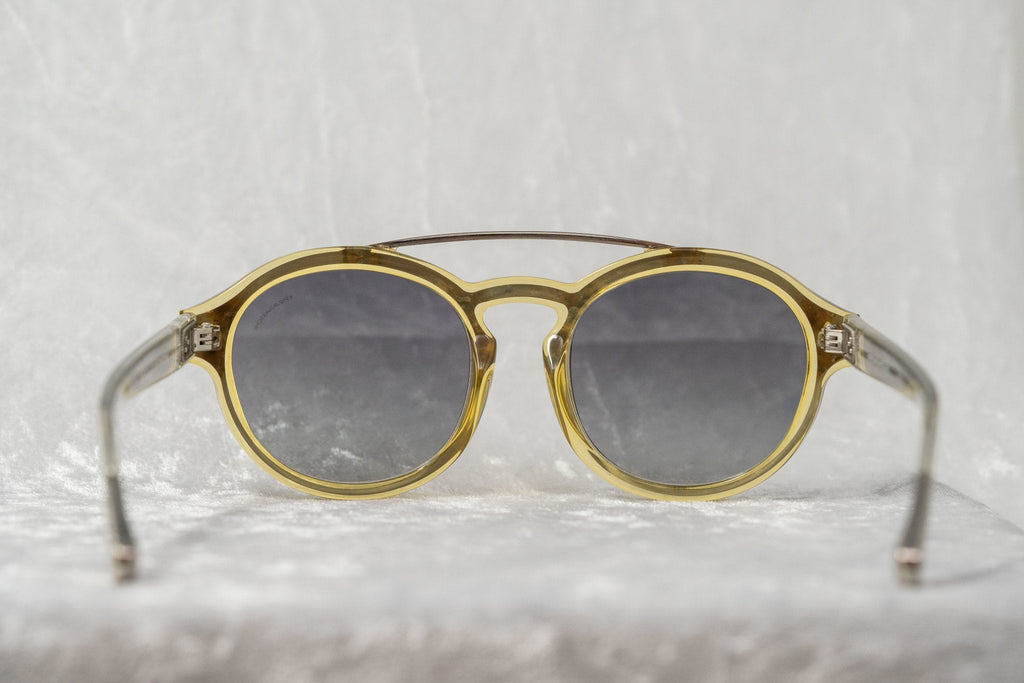 Kris Van Assche Sunglasses Double Bridge Round Yellow and Grey