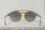 Kris Van Assche Sunglasses Double Bridge Round Yellow and Grey