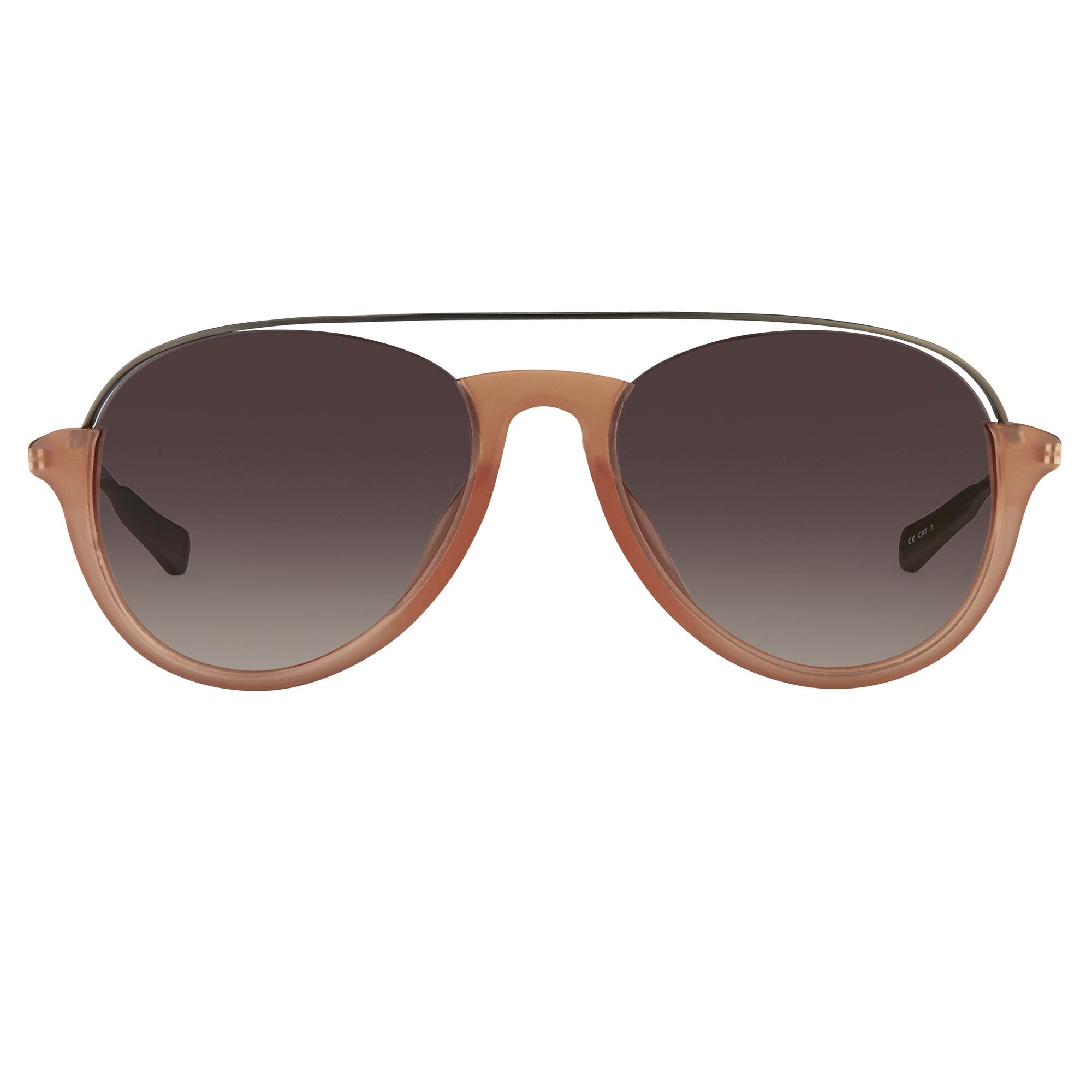 Kris Van Assche Sunglasses Peach and Brown