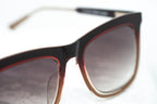 Kris Van Assche Sunglasses D-Frame Burgundy and Brown
