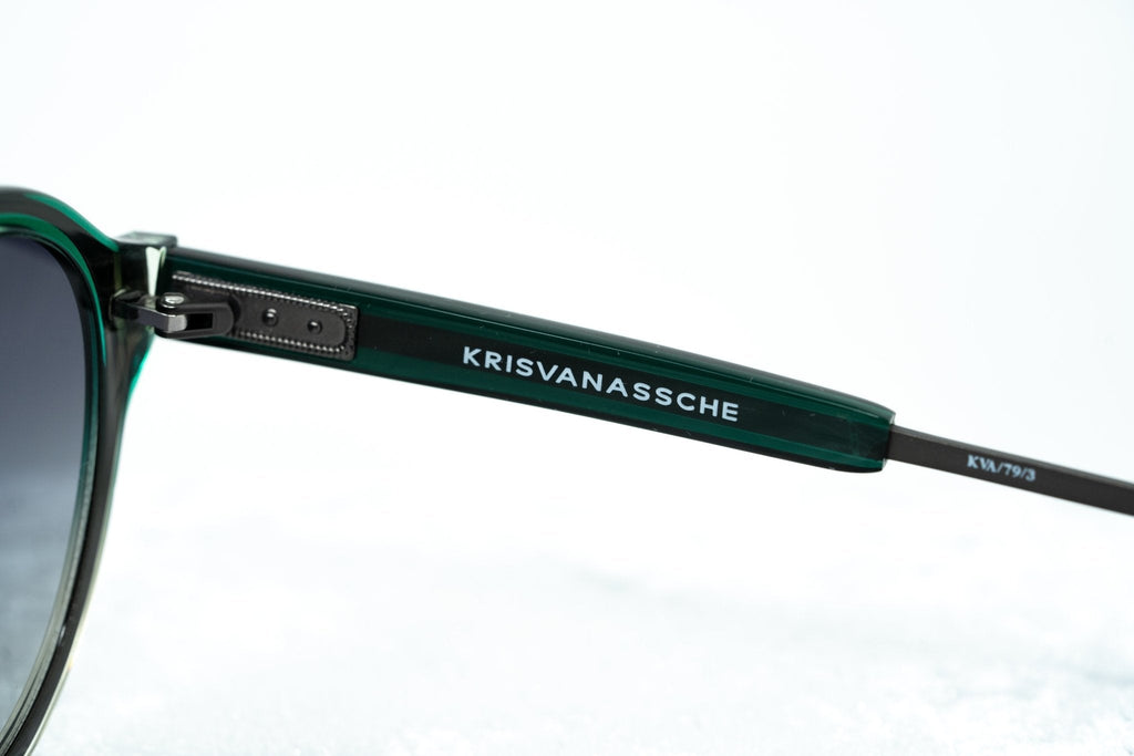 Kris Van Assche Men's Sunglasses Round Green and Grey