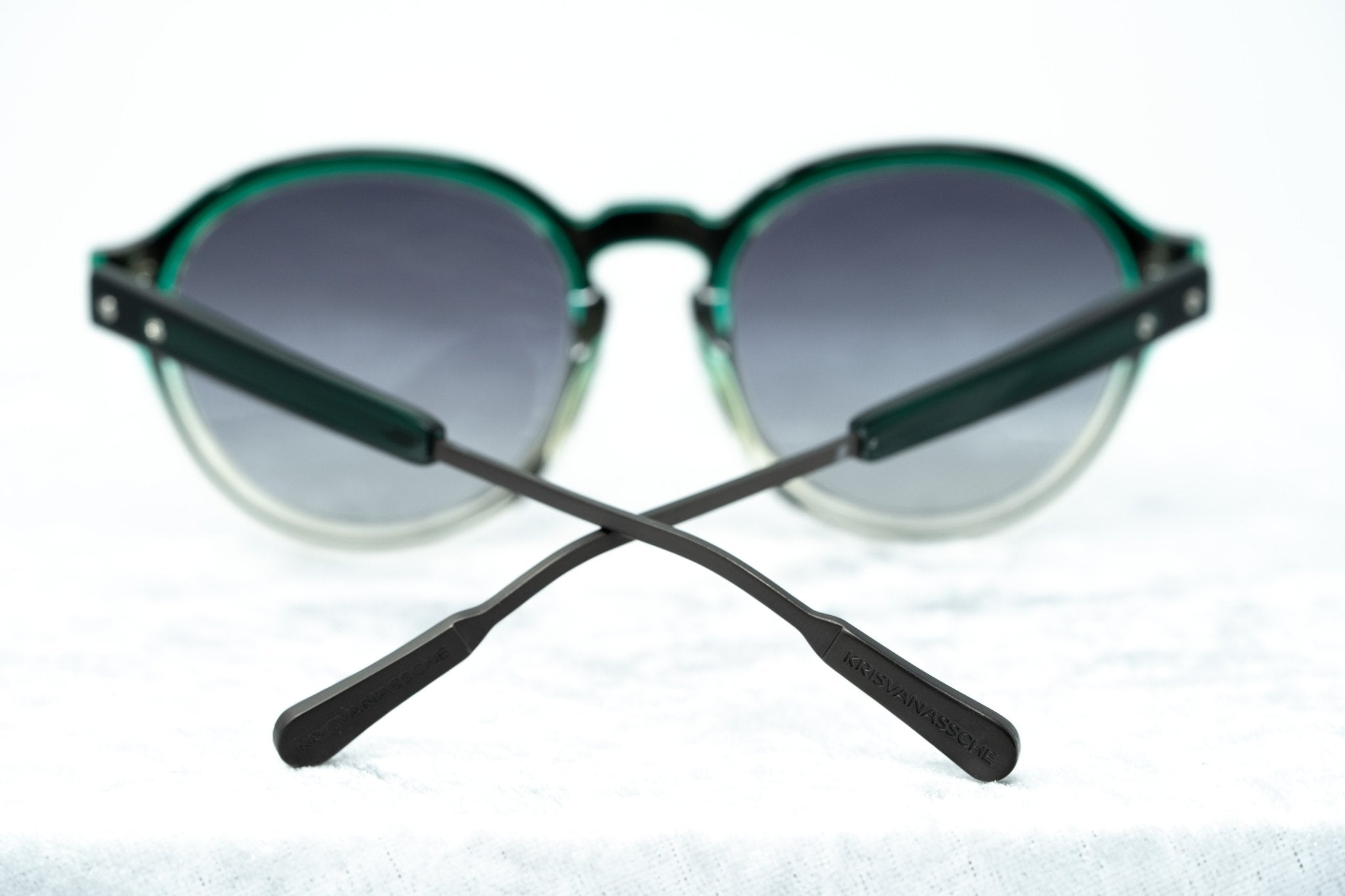 Kris Van Assche Men's Sunglasses Round Green and Grey