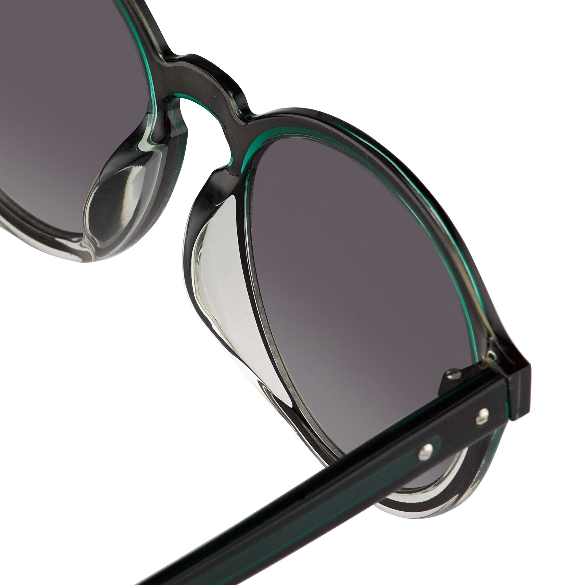 Kris Van Assche Men's Sunglasses Round Green and Grey