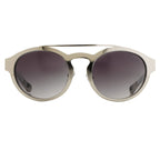 Kris Van Assche Sunglasses Round Shiny Silver and Grey