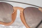 Kris Van Assche Sunglasses D-Frame Peach and Brown