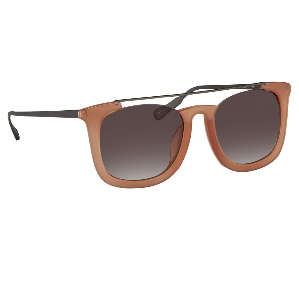 Kris Van Assche Sunglasses D-Frame Peach and Brown