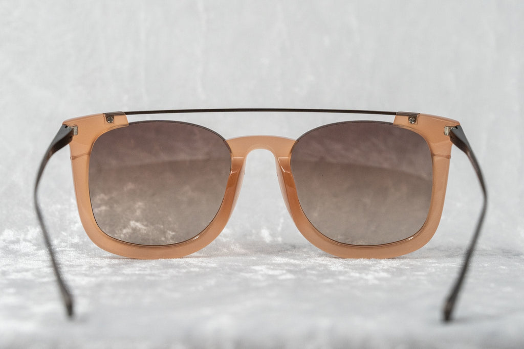 Kris Van Assche Sunglasses D-Frame Peach and Brown