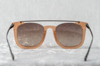 Kris Van Assche Sunglasses D-Frame Peach and Brown