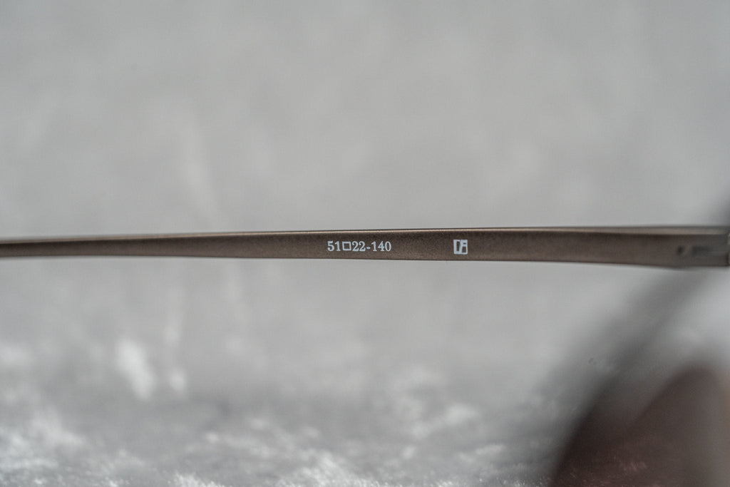 Kris Van Assche Sunglasses Double Bridge Round Apricot and Brown