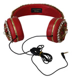 Dolce & Gabbana FRENDS Leather Floral Crystal Headset Women's Headphones