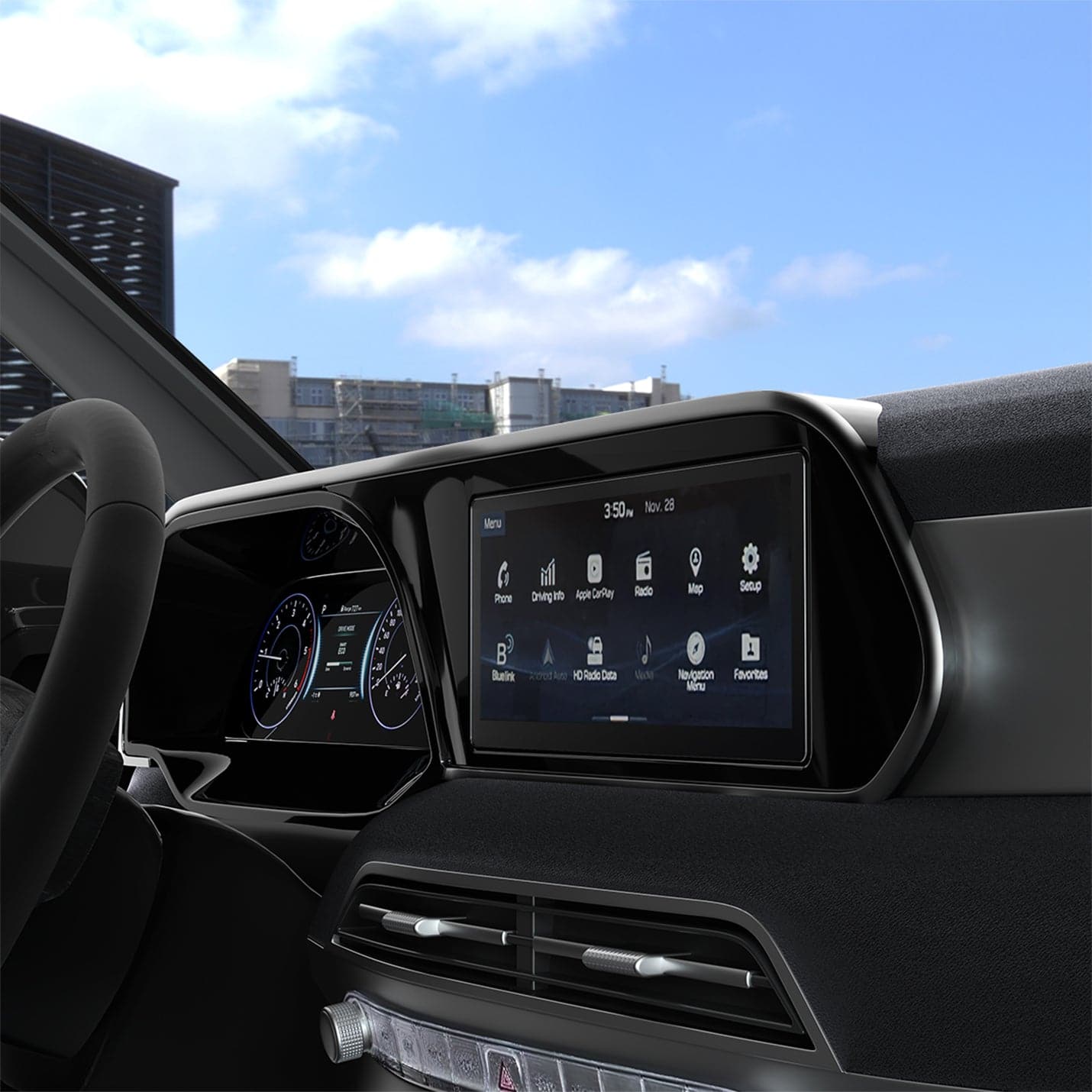 Hyundai Models - Screen Protector GLAS.tR SLIM | Anti-Glare