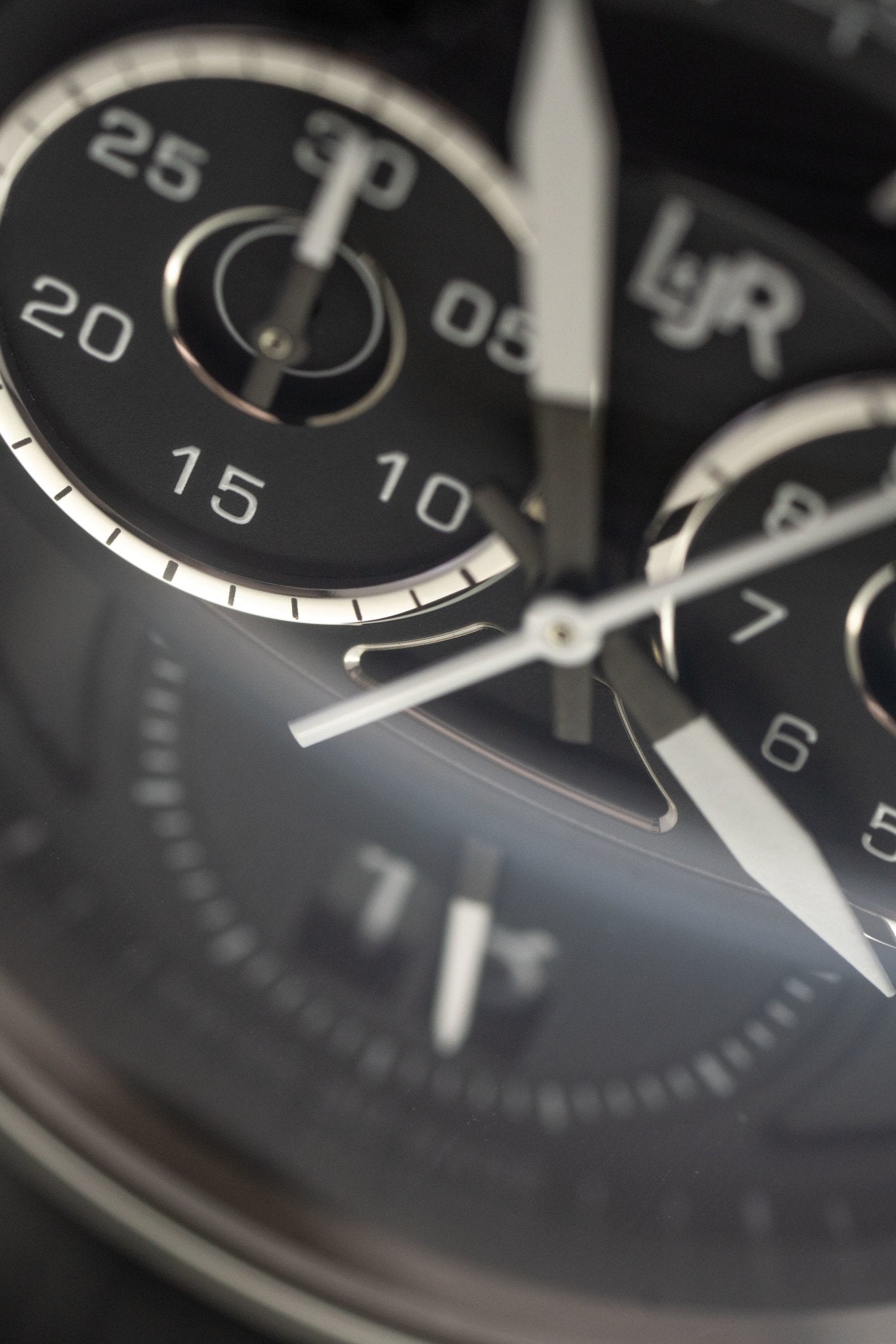 L&Jr Men's Watch Chronograph Day and Date Black