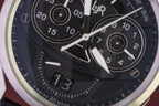 L&Jr Men's Watch Chronograph Day and Date Black