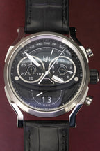 L&Jr Men's Watch Chronograph Day and Date Black