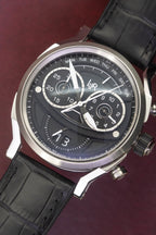L&Jr Men's Watch Chronograph Day and Date Black