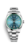 Rolex Steel Milgauss - Smooth Bezel - Blue Dial
