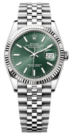 Rolex White Rolesor Datejust 36  - Mint Green Index Dial - Jubilee Bracelet - 126234