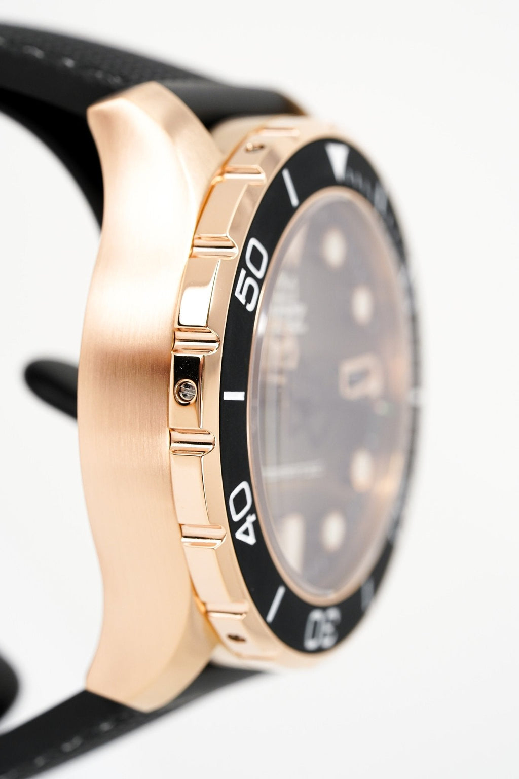 M2Z Men's Watch Diver 200 Black IP Rose Gold