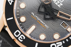 M2Z Men's Watch Diver 200 Black IP Rose Gold