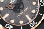 M2Z Men's Watch Diver 200 Black IP Rose Gold