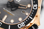 M2Z Men's Watch Diver 200 Black IP Rose Gold