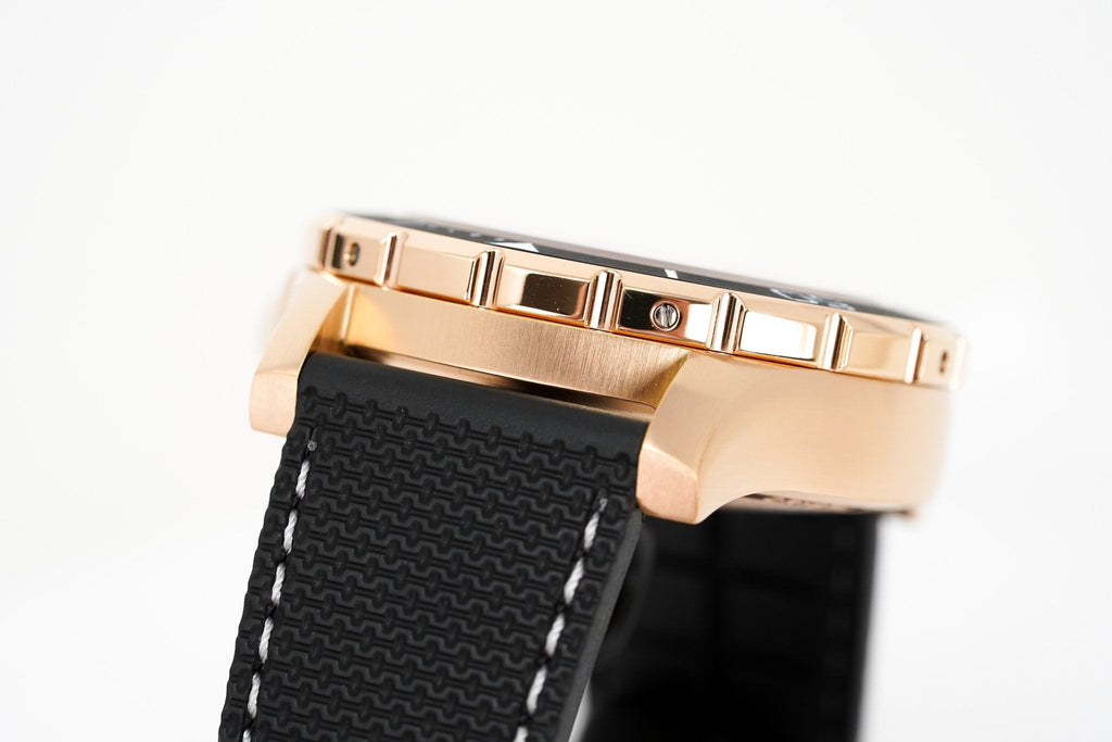 M2Z Men's Watch Diver 200 Black IP Rose Gold