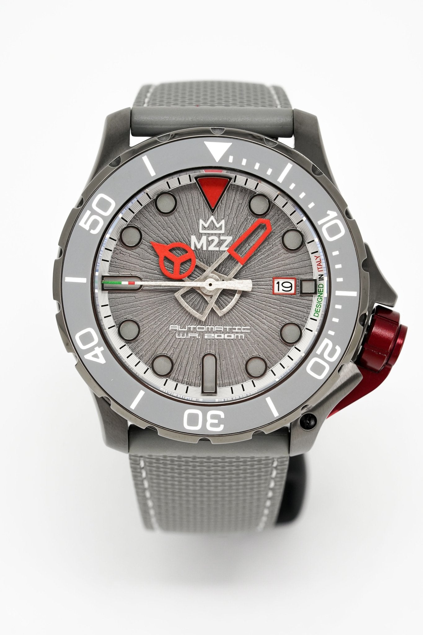 M2Z Men's Watch Diver 200 Grey IP Gun
