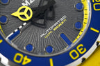 M2Z Men's Watch Diver 200 Yellow IP Black
