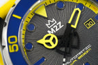 M2Z Men's Watch Diver 200 Yellow IP Black