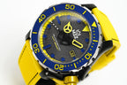 M2Z Men's Watch Diver 200 Yellow IP Black