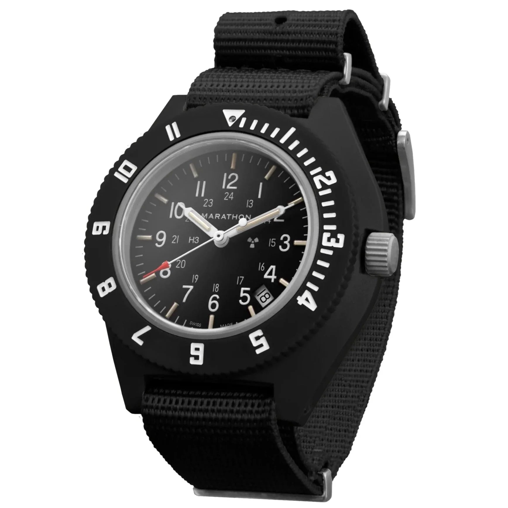 Marathon Navigator with Date (NAV-D) Black Dial No Government Defence Standard Nylon