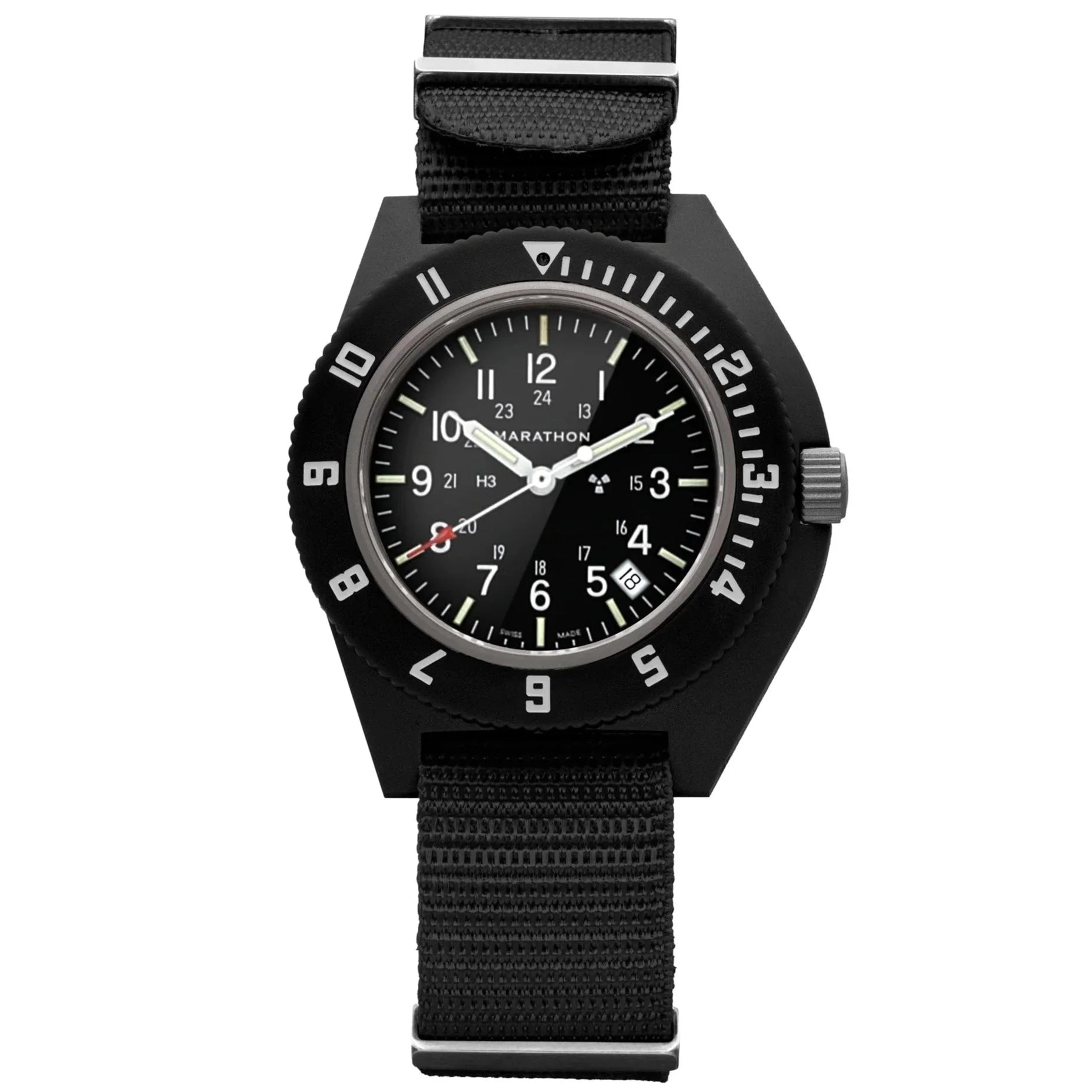 Marathon Navigator with Date (NAV-D) Black Dial No Government Defence Standard Nylon