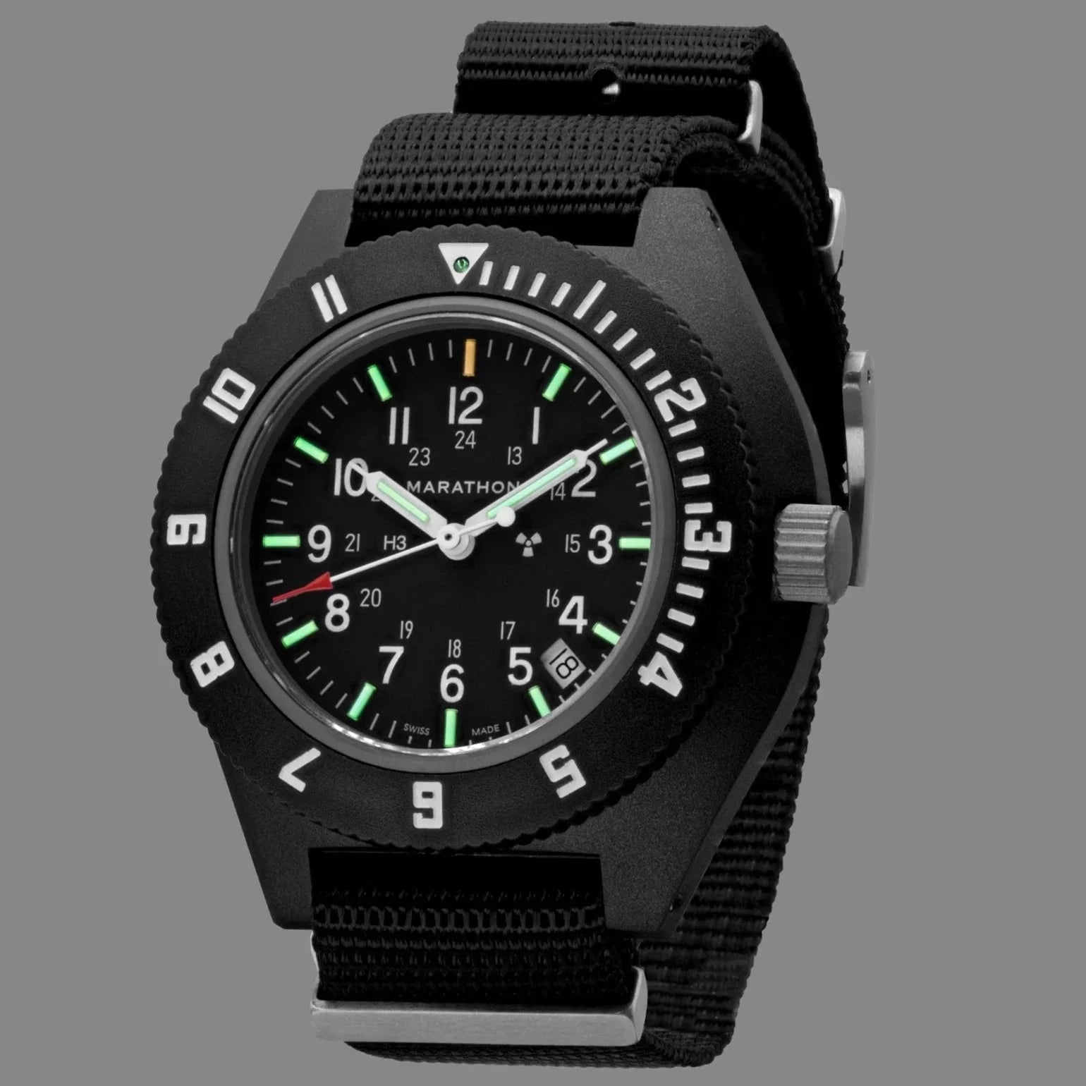 Marathon Navigator with Date (NAV-D) Black Dial No Government Defence Standard Nylon